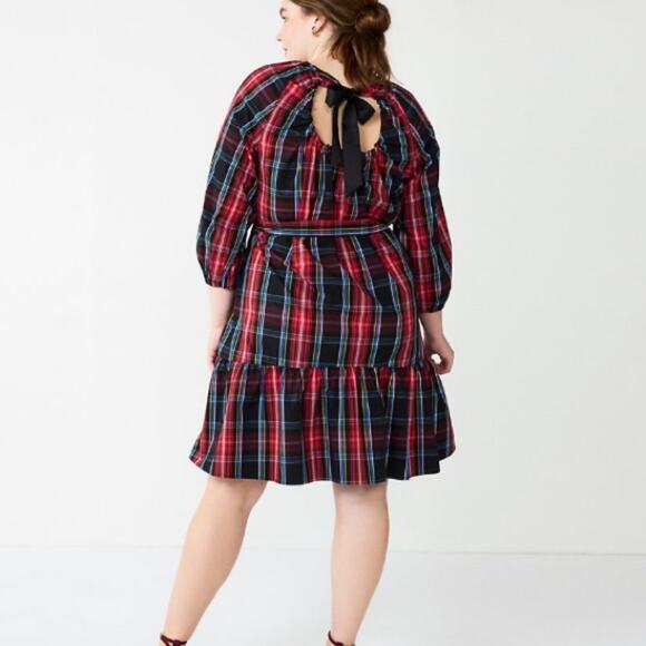 DRAPER JAMES RSVP LONG SLEEVE TIERED BOW BACK DRESS - Picture 2 of 8